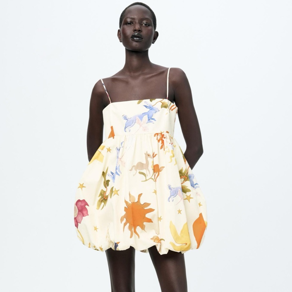 Voluminous Printed Dress ZW Collection